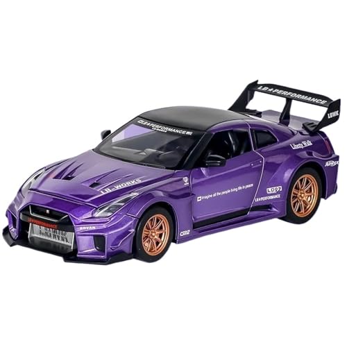 1 24 für Skyline Ares Nissan GTR CSR2 Legierung Automodell Metall Rennwagenmodell mit Sound und Licht(C) von XIYUEYING