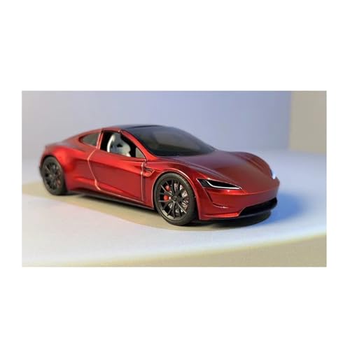 1 24 für Tesla R Roadster Auto Modell Simulation Legierung Dekoriert Schreibtisch Sammlung Souvenir Spielzeug Mann Junge(Rot) von XIYUEYING