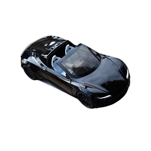 1 24 für Tesla R Roadster Auto Modell Simulation Legierung Dekoriert Schreibtisch Sammlung Souvenir Spielzeug Mann Junge(Schwarz) von XIYUEYING