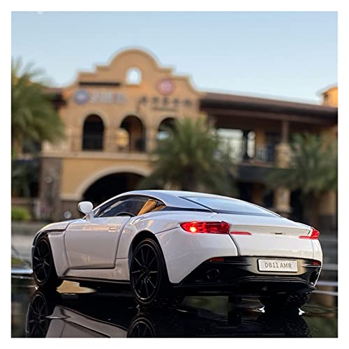 1 32 Für Aston Martin DB11 AMR Sportwagen Legierung Druckguss Modellauto Sound Und Licht Spielzeugauto(White) von XIYUEYING