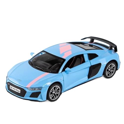 1 32 Für Audi R8 V10 Plus Supercar Legierung Auto Modell Mit Sound Und Licht Ornament Auto Modell(C) von XIYUEYING