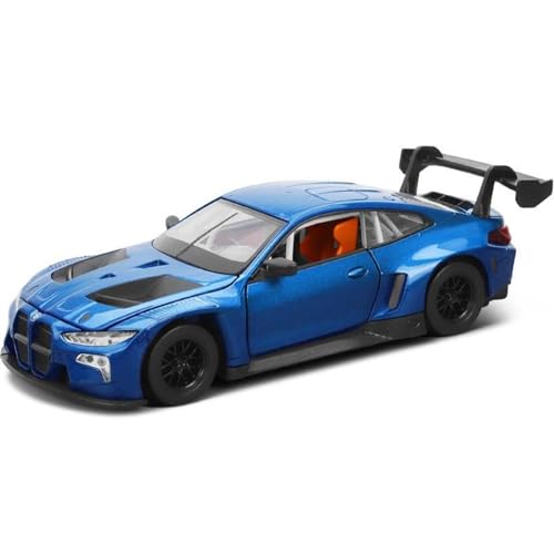 1 32 Für BMW M4 GT3 Legierung Sportwagen Modell Druckguss Metall Track Racing Auto Modell Mit Sound Und Licht(B) von XIYUEYING