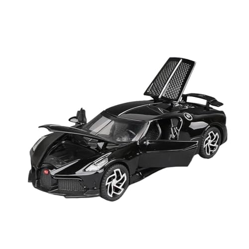 1 32 Für Bugatti La Voiture Noire Black Dragon Supercar Legierung Auto Modell Druckguss Auto Modell(A) von XIYUEYING