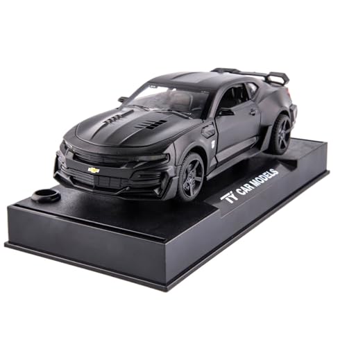 1 32 Für Chevrolet Camaro Legierung Auto Modell Dekoration Spielzeug Tisch Dekoration Sammlung Souvenir Box Set(Schwarz) von XIYUEYING