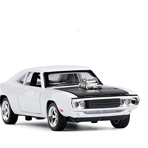 1 32 Für Dodge Charger Legierung Druckguss Automodell Fertiges Auto Statische Dekoration Spielzeugauto(White) von XIYUEYING