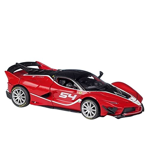 1 32 Für Ferrari FXX K EVO Legierung Automodell Druckguss Sportwagen Modell Sound Und Licht Spielzeugauto(Rot) von XIYUEYING