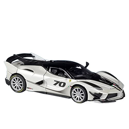 1 32 Für Ferrari FXX K EVO Legierung Automodell Druckguss Sportwagen Modell Sound Und Licht Spielzeugauto(White) von XIYUEYING