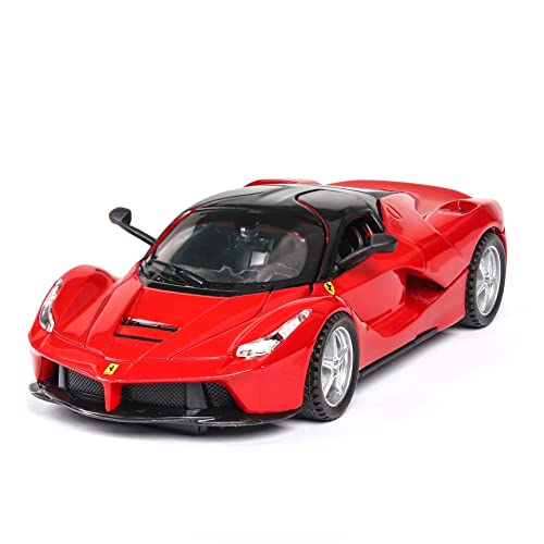 1 32 Für Ferrari LaFerrari Legierung Druckguss Auto Modell Sound Und Licht Zurückziehen Spielzeugauto DREI Offen(Rot) von XIYUEYING