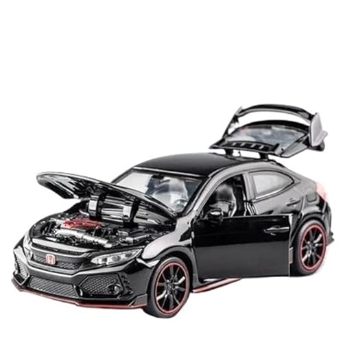 1 32 Für Honda Civic Type-R Legierung Auto Modell Druckguss Metall Sport Auto Modell Mit Sound Und Licht(B) von XIYUEYING