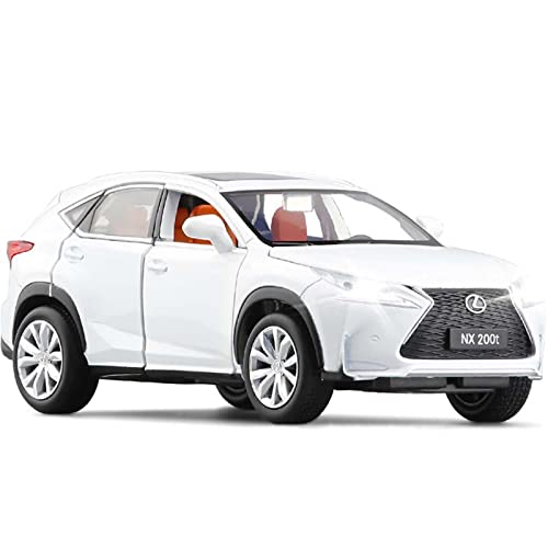 1 32 Für Lexus NX200 Legierung SUV Druckguss Modellauto Fertige Kopie Auto Sound Und Licht Spielzeugauto(White) von XIYUEYING