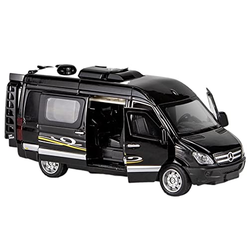 1 32 Für Mercedes-Benz Sprinter Luxusauto Legierung Druckguss Modell Fahrzeug Sound Und Licht Spielzeugauto(Schwarz) von XIYUEYING