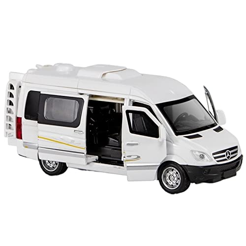 1 32 Für Mercedes-Benz Sprinter Luxusauto Legierung Druckguss Modell Fahrzeug Sound Und Licht Spielzeugauto(White) von XIYUEYING