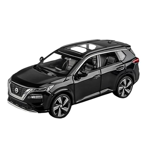1 32 Für Nissan X-Trail SUV Legierung Modell Auto Spielzeug Druck Druckguss Sound Und Licht Auto Kinder Spielzeug(Schwarz) von XIYUEYING