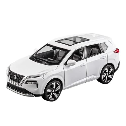 1 32 Für Nissan X-Trail SUV Legierung Modell Auto Spielzeug Druck Druckguss Sound Und Licht Auto Kinder Spielzeug(White) von XIYUEYING