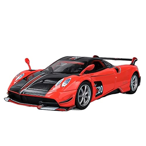 1 32 Für Pagani Huayra BC Super Sportwagen Legierung Modellauto Sound Und Licht Zurückziehen Spielzeugauto(Rot) von XIYUEYING