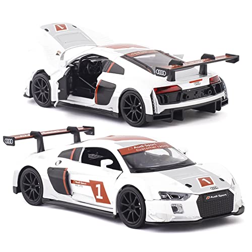 1 32 Für R8 LMS Racing Legierung Druckguss Auto Modell Spielzeug Fahrzeug Miniatur(White) von XIYUEYING