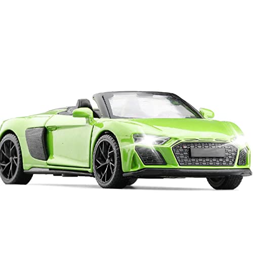 1 32 Für R8 Spyder 2020 Supersportwagen Legierung Die-Cast Sound and Light Pull Back Car Model(B) von XIYUEYING
