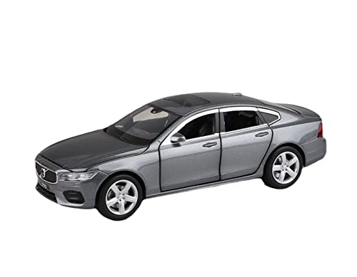 1 32 Für Volvo S90 Legierung Druckguss Modellauto Pull-Back Sound Und Licht Spielzeugauto Fertiges Auto(Gray) von XIYUEYING