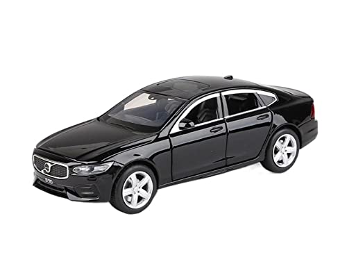 1 32 Für Volvo S90 Legierung Druckguss Modellauto Pull-Back Sound Und Licht Spielzeugauto Fertiges Auto(Schwarz) von XIYUEYING