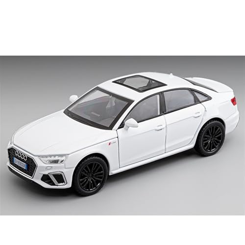 1 32 Gedenkbox-Set für Audi A4, Legierung, Automodell, Dekoration, Spielzeug, Schreibtischdekoration, Sammlung(White) von XIYUEYING
