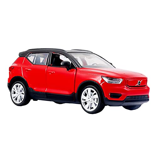 1 32 Volvo XC40 SUV Replica Auto Legierung Druckguss Modellauto Sound und Licht zurückziehen Spielzeugauto(Rot) von XIYUEYING