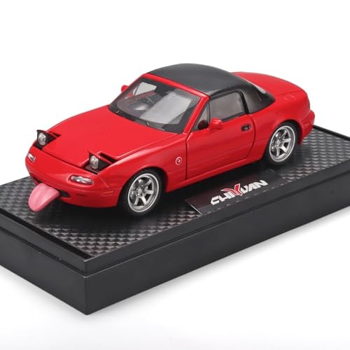 1 32 für Mazda MX5 Supercar Simulation Legierung Auto Modell 14,5 cm Schreibtisch Dekoration Sammlung Souvenir Spielzeug Jungen(Rot) von XIYUEYING