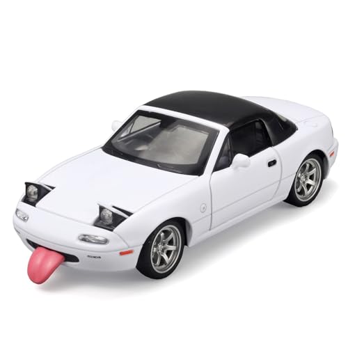 1 32 für Mazda MX5 Supercar Simulation Legierung Auto Modell 14,5 cm Schreibtisch Dekoration Sammlung Souvenir Spielzeug Jungen(White) von XIYUEYING