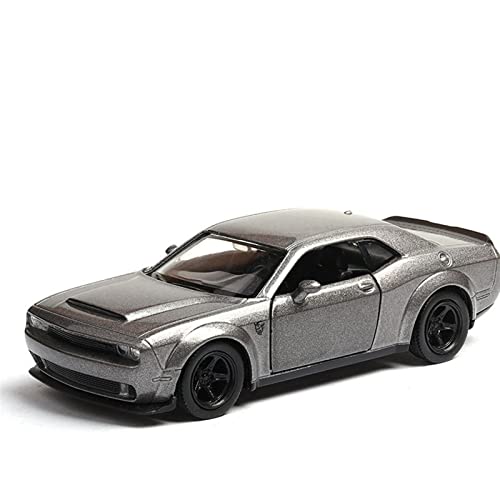 1 36 Für Dodge Challenger SRT Demon Sportwagen Legierung Druckguss Automodell Zurückziehen Spielzeugauto(Schwarz) von XIYUEYING