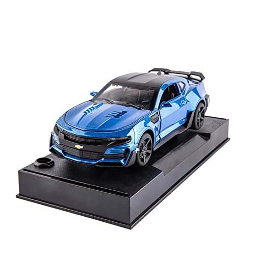 1 64 Für Chevrolet Camaro Legierung Modell Spielzeug Auto Sammlerstücke Souvenir Display Ornament(Blau) von XIYUEYING