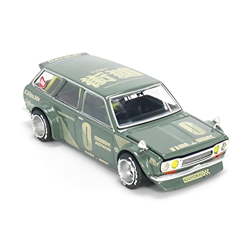 1 64 Für Kaido House Datsun Green Crock 510 Simulation Alloy Car Model Adult Collection Display(Grün) von XIYUEYING