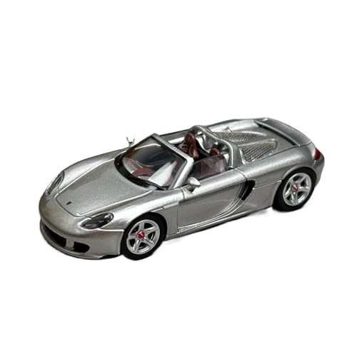 1 64 Für Porsche Carrera GT Cabrio Diecast Alloy Edition Spielzeugautos Modell Souvenir Statische Anzeige(Silber) von XIYUEYING