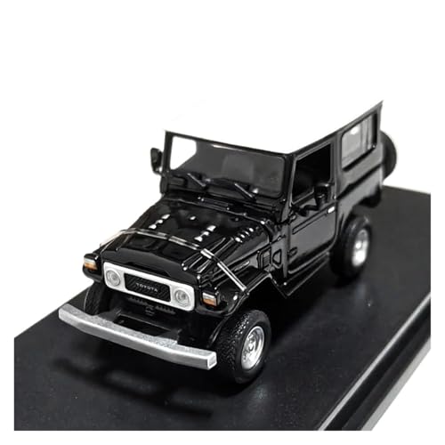 1 64 für Land Cruiser FJ40 Schwarz Druckguss Legierung Statische Auto Modell Off-Road Fahrzeug Ornament(Schwarz) von XIYUEYING