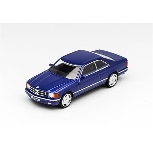 1 64 für Mercedes-Benz 500SEC Simulation Legierung Auto Modell Sammlung Dekoration Schreibtisch Dekoration Jungen Spielzeug Display(Blau) von XIYUEYING