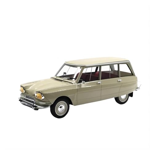 1:18 Für Citroen Ami 6 Break 1967 Classic Cars Limited Edition Harz Metall Statisches Automodell Spielzeug Geschenk(Beige) von XIYUEYING