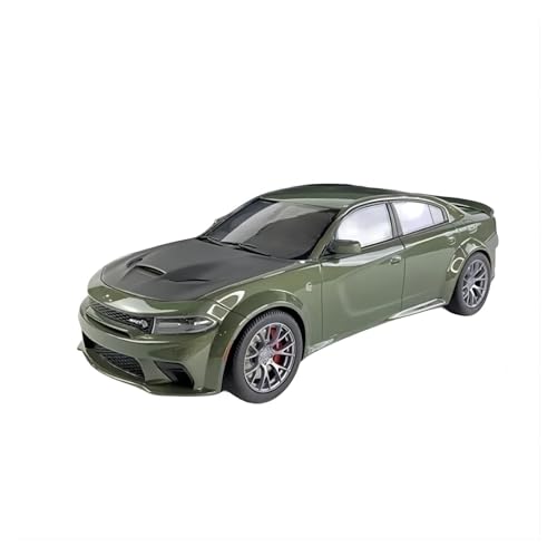 1:18 Für Dodge Charger SRT Hellcat 2020 Diecast Modellauto Harz Grün Geschenk Sammlung Ornamente Display von XIYUEYING