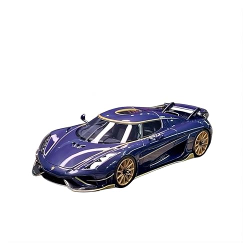 1:18 Für Koenigsegg REGERA Kohlefaser Blau Simuliertes Statisches Automodell Aus Kunstharzlegierung Limitierter Auflage von XIYUEYING