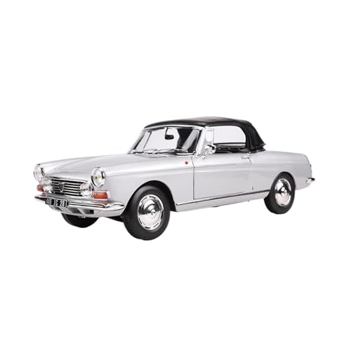 1:18 Für Peugeot 404 1967 Cabriolt Coupe Legierung Modellauto Sammlung Ornamente Erwachsene Junge Hobby Souvenir(Silber) von XIYUEYING