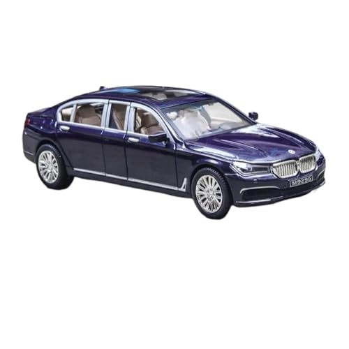 1:24 Für BMW 760Li Legierung Mit Sound Licht Simulation Sammlung Miniatur Auto Modell Kinder Junge Spielzeug(Blau) von XIYUEYING