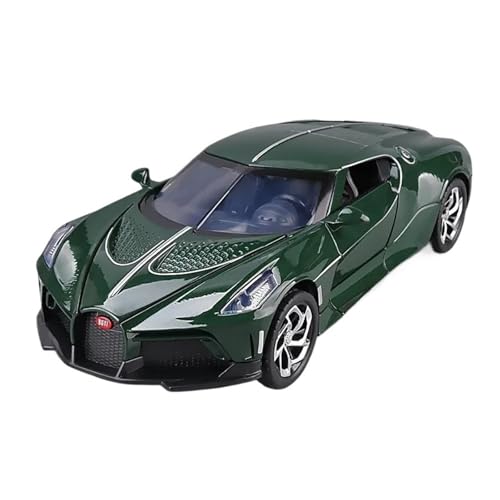 1:24 Für Bugatti Lavoiturenoire Legierung Diecast Metall Auto Modell Simulation Sound Und Licht Kinder Spielzeug(Grün) von XIYUEYING