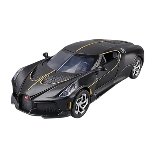 1:24 Für Bugatti Lavoiturenoire Legierung Diecast Metall Auto Modell Simulation Sound Und Licht Kinder Spielzeug(Schwarz) von XIYUEYING