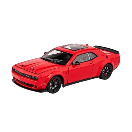 1:24 Für Dodge Challenger Hellcat Redeye Simulation Legierung Auto Modell Sound Und Licht Geburtstag Spielzeug(Rot) von XIYUEYING