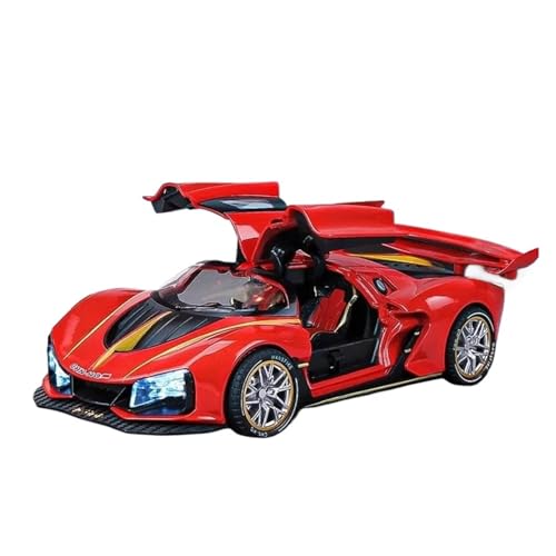 1:24 Für HONGQI HQ-S9 Sportwagen Simulation Metall Modell Auto Mit Spray Sound Licht Zurückziehen Auto Modell(B) von XIYUEYING