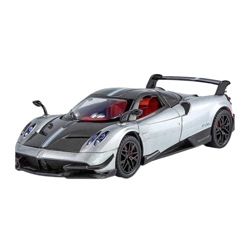 1:24 Für Huayra BC Legierung Auto Modell Mit Sound Licht Sammlung Kinder Spielzeug Fahrzeug Decor Diecast Voiture(Silber) von XIYUEYING