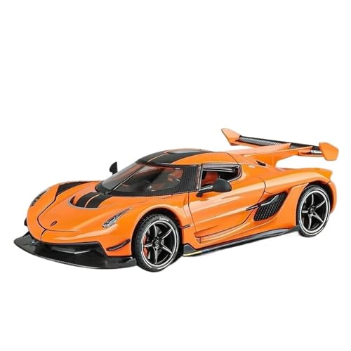 1:24 Für Jesko Mit Sound Light Collective Home Decor Kinder Jungen Voiture Sportwagen Modellfahrzeuge(Orange) von XIYUEYING