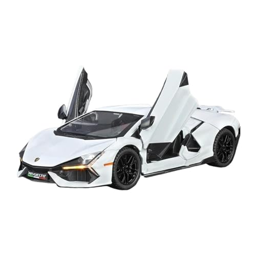 1:24 Für Lambo Revuelto Sound Light Collective Miniatur-Voiture-Kindermodell Aus Druckgusslegierung(White) von XIYUEYING