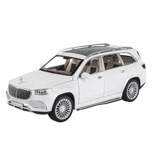 1:24 Für Maybachs GLS-Klasse GLS600 Legierung Auto Modell Spielzeug Sammlung Sound Licht Simulation Auto Spielzeug(White) von XIYUEYING