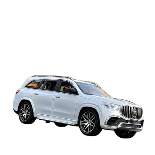 1:24 Für Maybachs GLS-Klasse GLS63-Legierungsautomodell Druckgussspielzeug Hohe Simulations-Sound- Und Lichtkollektion(White) von XIYUEYING
