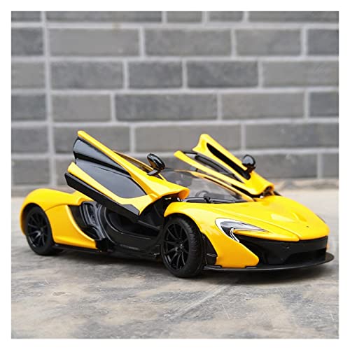 1:24 Für McLaren P1 Supercar Legierung Druckguss Auto Modell Statisches Modell Fahrzeug 3 Türen Offenes Spielzeugauto(Yellow) von XIYUEYING