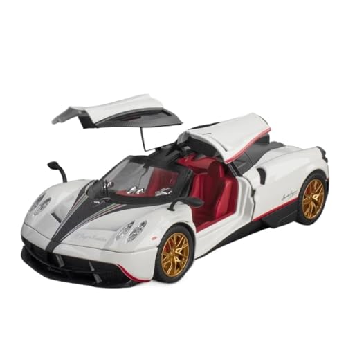 1:24 Für Pagani Huayra Super Legierung Auto Modell Sound Licht Pullback Collective Home Decor Kinder Spielzeug(White) von XIYUEYING