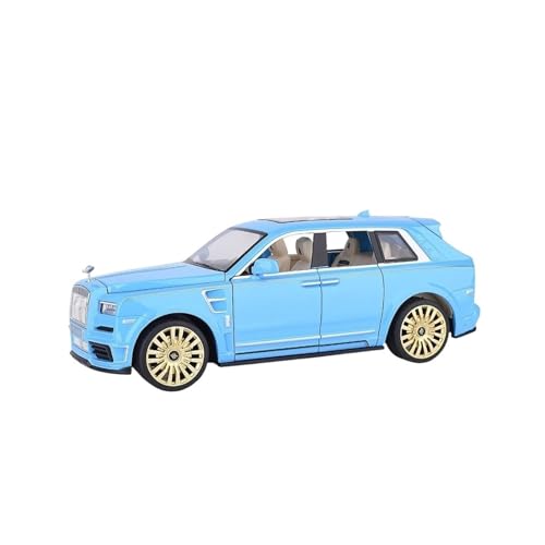 1:24 Für Rolls Royce Cullinan Black Badge Legierung Modellauto Spielzeug Sound Und Licht Auto Spielzeug Fahrzeug(Blau) von XIYUEYING